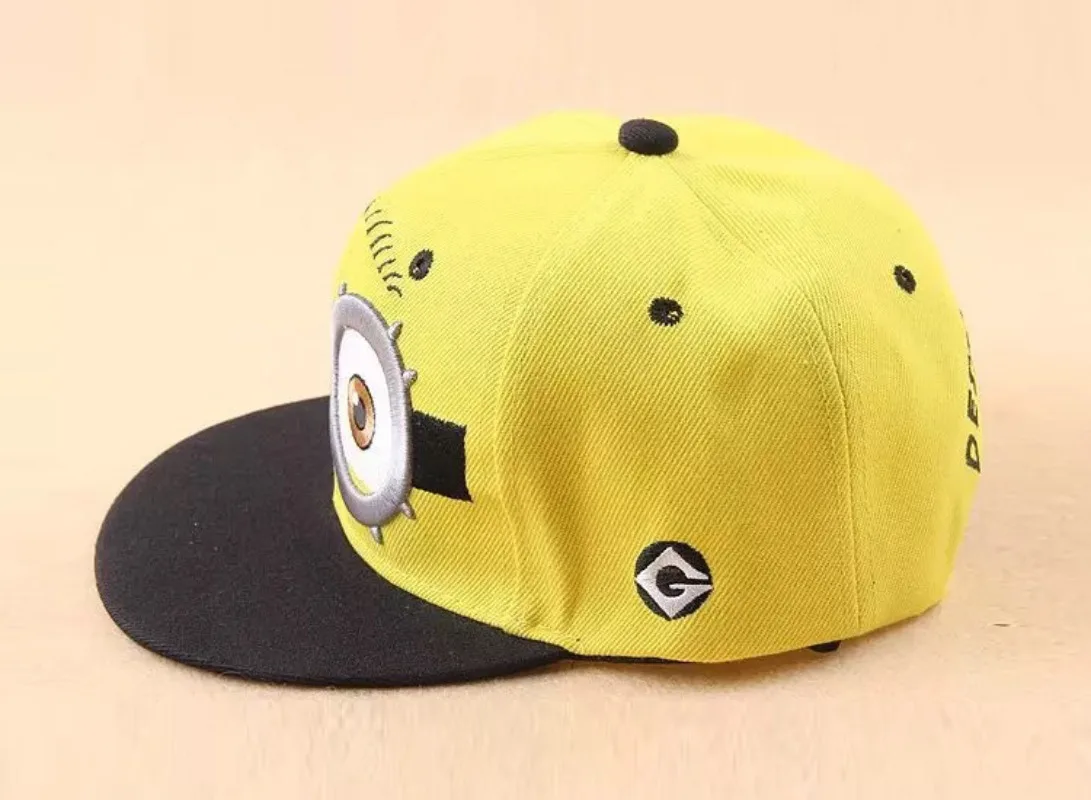 Minions Cartoon Berretto con visiera per bambini carino e adorabile Berretto da baseball con protezione solare con ricamo Kawaii personalizzato Stile genitore-figlio