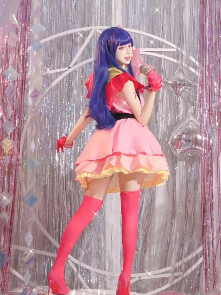 Ai Hoshino Disfraz de Cosplay Anime Oshi No Koi Performance Vestido Lolita Peluca Traje de Navidad para Mujeres Niñas