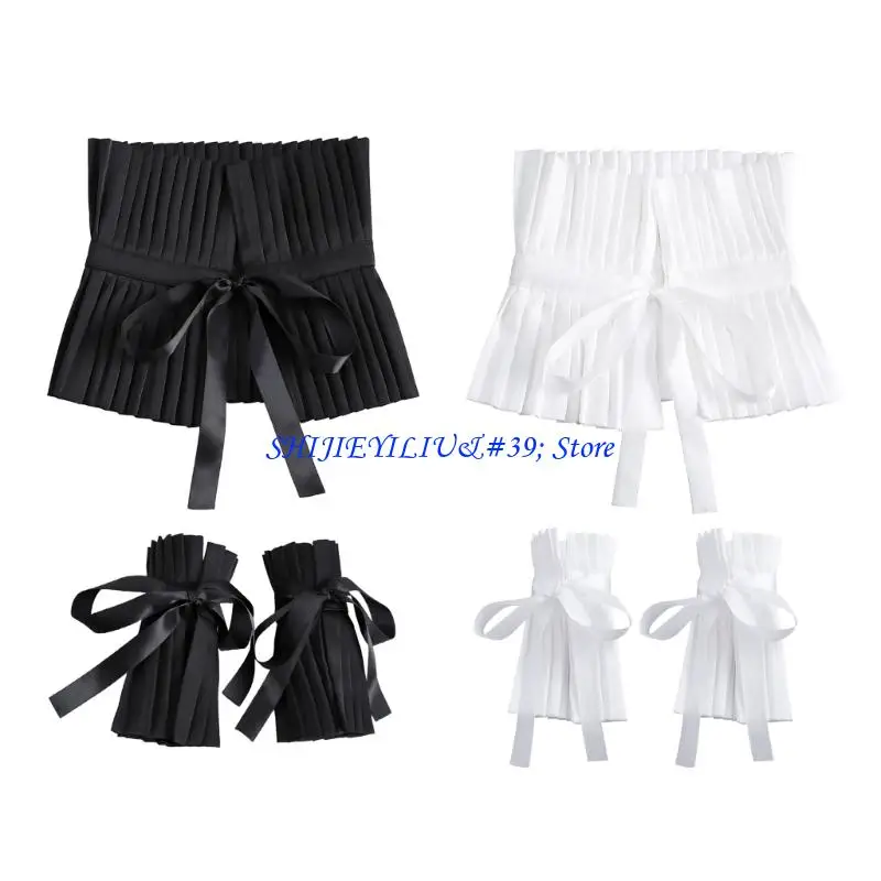 

E21F модный съемный многослойный готический воротник с широкими лацканами, европейский дизайн для платьев, блузок, легкий