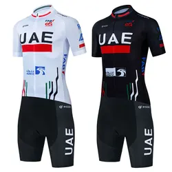 2024 Uae Team Cycling Jersey Set Summer Road Bike Shirts Suit Bicycle Bib Shorts Men's Cycling Clothing MTB Wear Maillot Culotte