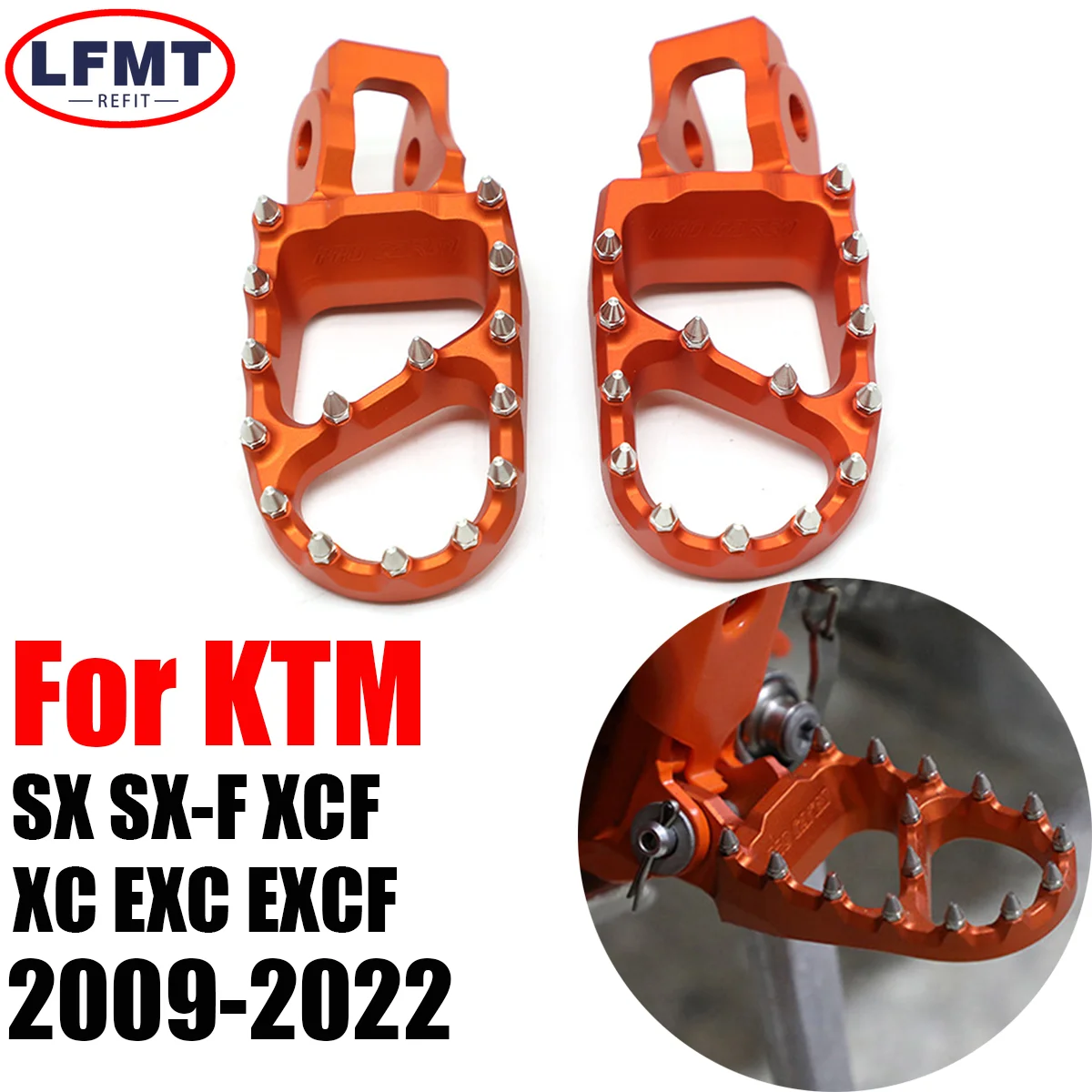 

Motorcycle Foot Pegs FootRest Footpegs Rests Pedals For KTM EXC EXCF SX SXF XC XCF For Husqvarna 125-501 TX FX TC FC 2017-2022