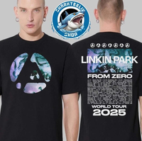 Link*in Park Band From Zero World Tour 2025 Tour Two Sides Unisex T-Shirt American Hip Hop Sports Cotton Short Sleeve Street Top