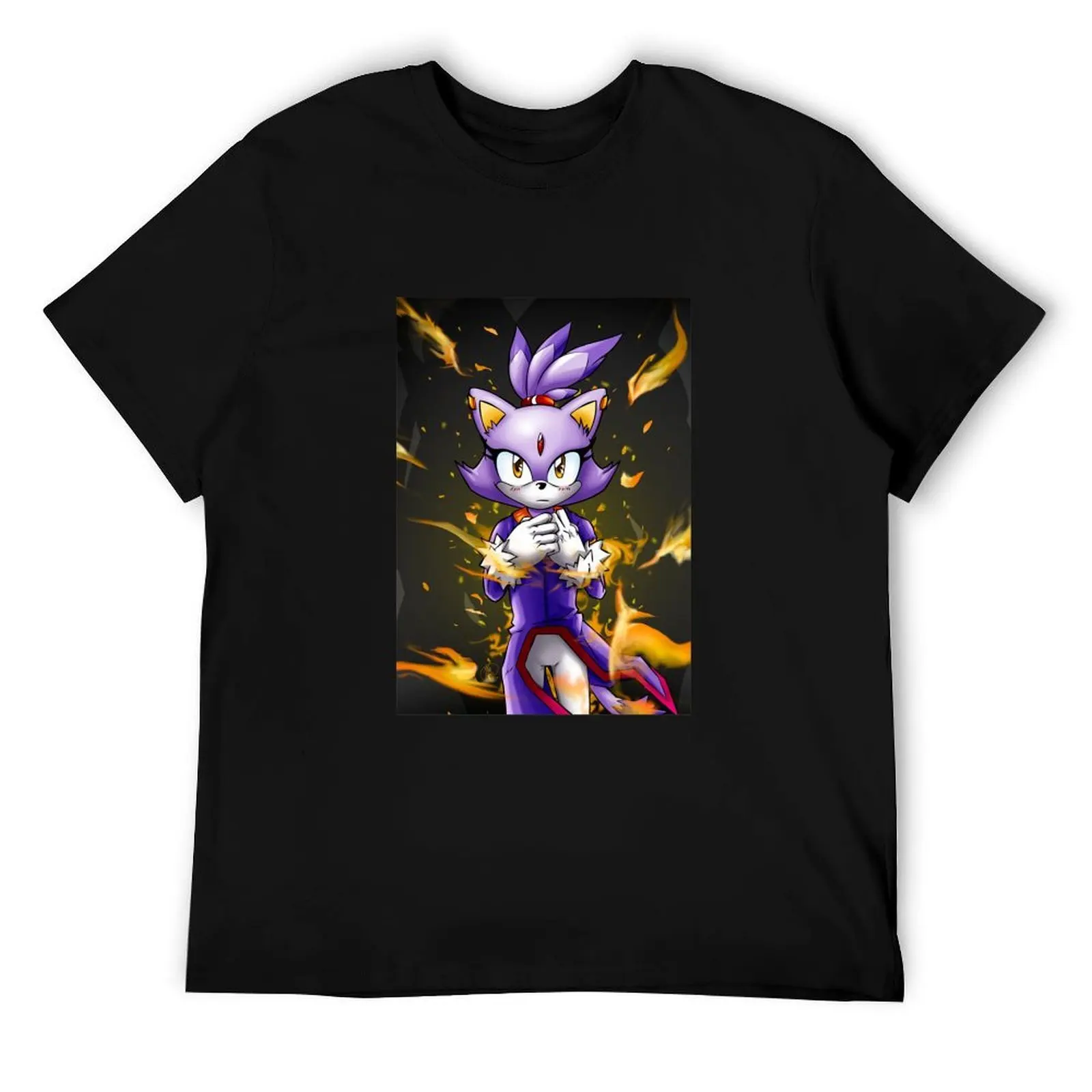 Blaze the Cat: Fire Within Me T-Shirt man t shirts high quality luxury brand t shirts for man cotton funny T-Shirt
