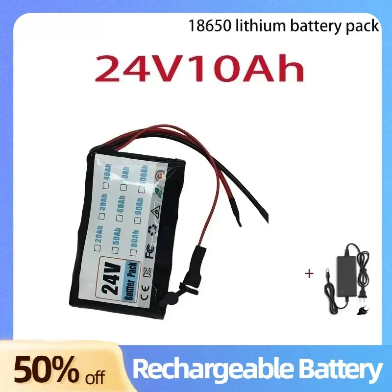 24V 10Ah 6S1P Rechargeable Lithium Battery Pack Special Power Supply for Drones Power Tools Energy Storage Devices Battery