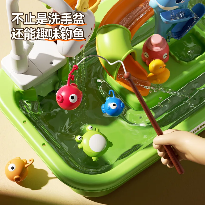 子供の水のおもちゃ食器洗い機夏の水アヒルの子シミュレーションキッチン食器洗い女の子ままごと女の子
