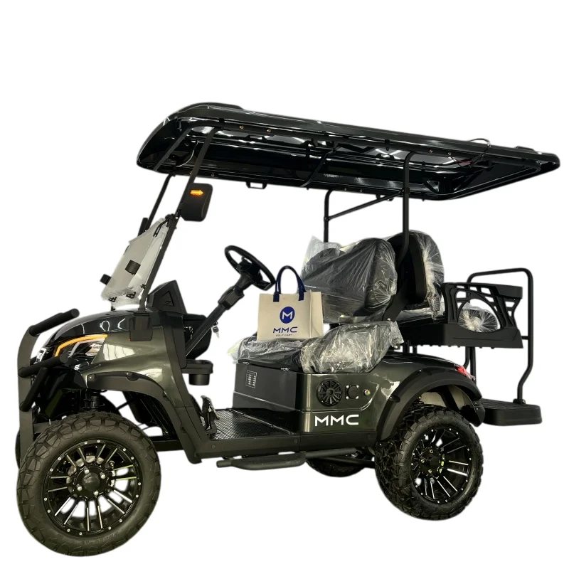 2025 Hot Sale China Made Lithium Battery Golf Cart Brand New Reinforced Off Road Tire Folding Windshield 4 Seat Golf Cart