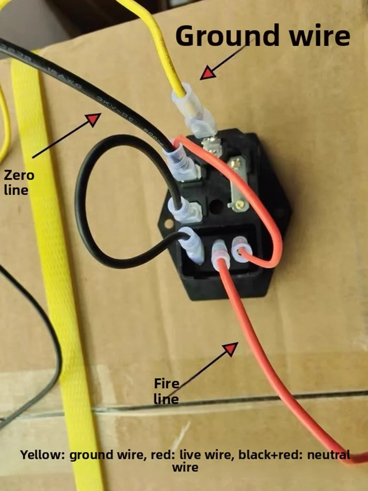 10A250V Einlassmodul Stecker Wippschalter Netzschalter AC Steckdose mit rotem Dreifach-Wippschalter Fused Modul Stecker für 3D-Teil – Detail 10