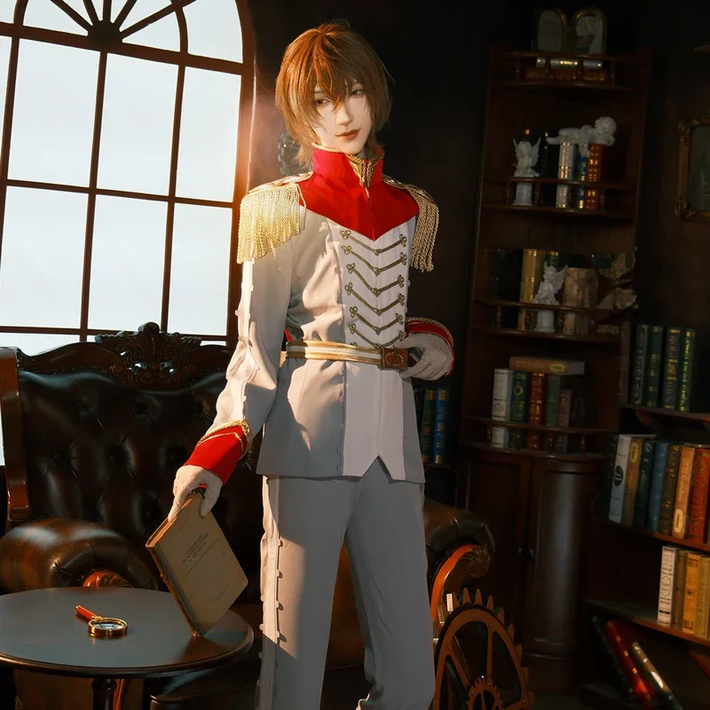 FC6HOLOUN P5 Game Akechi Goro Cosplay Costume Wig Crow Grey Uniform Mask Cos Convention Stage Comic Suit Christmas New Year@FC8！