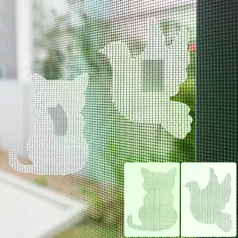 New Cat Shape Mesh Repair Support Effective Tape For Windows Screen Window Patch Self-adhesive Mosquito Net Window Screen Tape