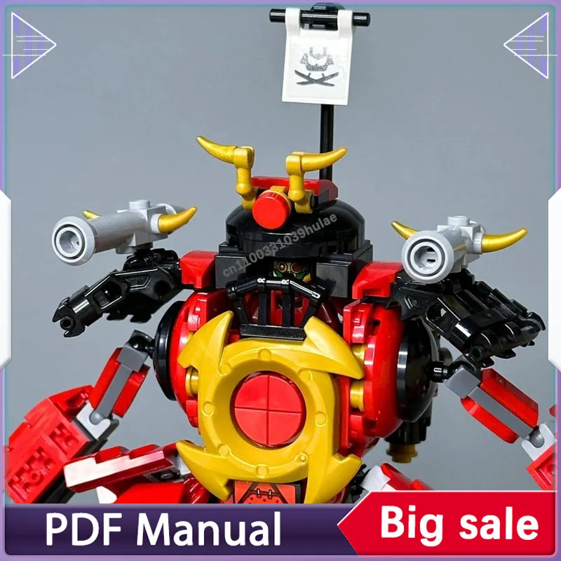 مجموعة مكعبات البناء تماثيل Samurai X Mech ملحقات تزيين الكبار الطوب الديكور هدية عيد الميلاد