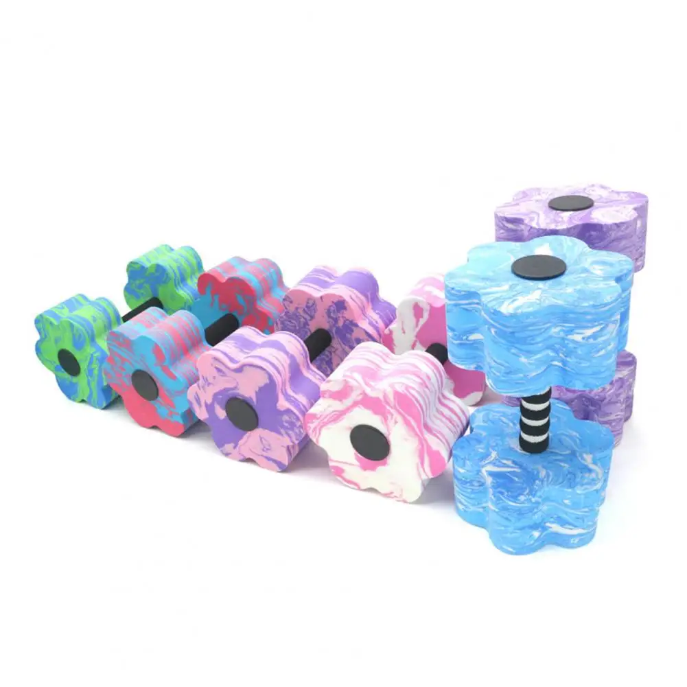 دمبل الرياضات المائية، دمبل مائي مقاوم للكلور، مجموعة دمبل مائية من إسفنج إيفا عالي الكثافة للياقة البدنية للوزن