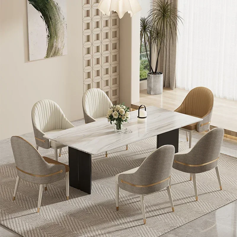 

Live Room Cafe Dining Chairs Upholstered Ergonomic Balcony Mobile Dining Chairs Lounge Restaurant Sillas De Comedor Furniture