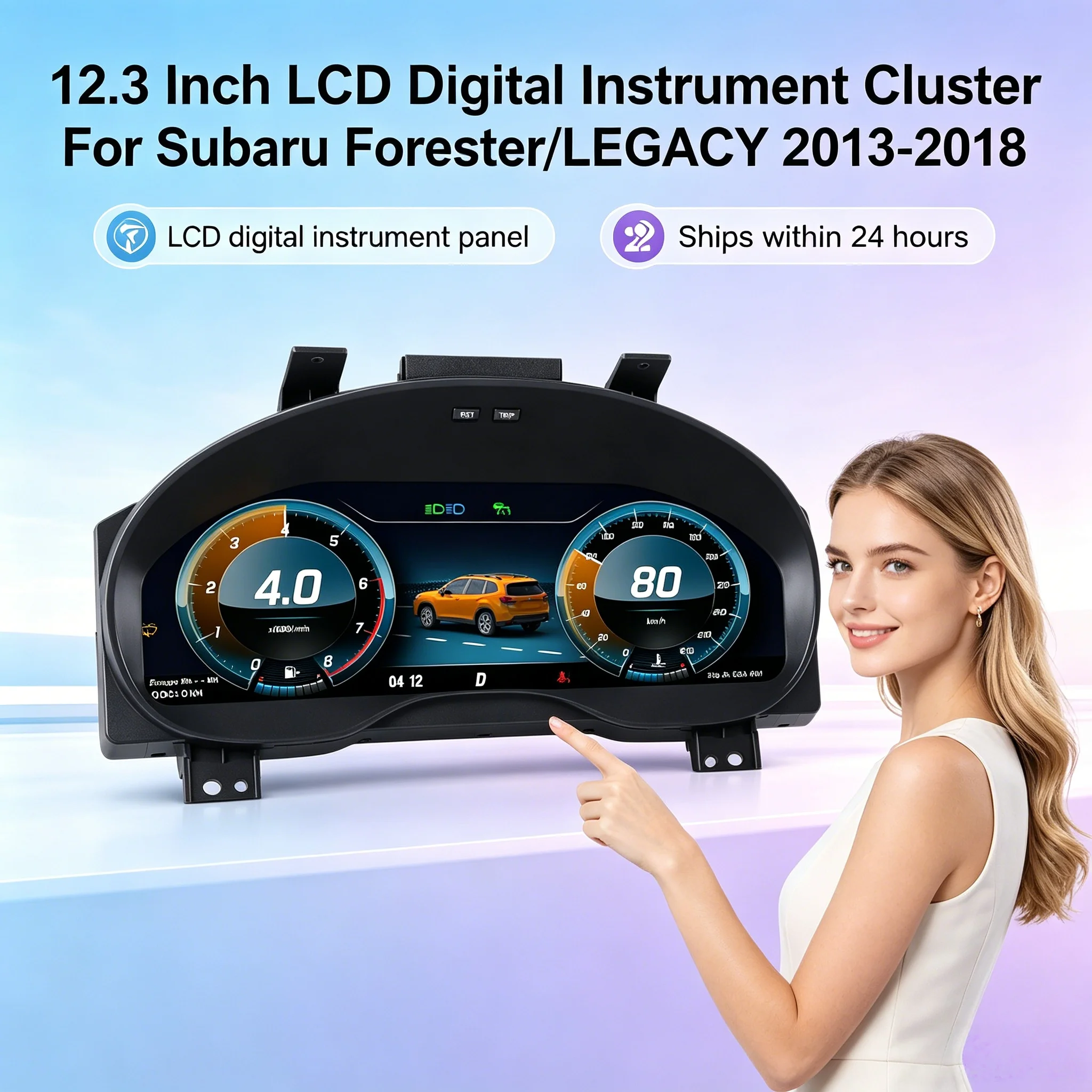 

Digital Cluster For Subaru Forester Legacy 2013 2014 2015~2018 LCD Digital Performance Display Dashboard Cockpit Instrument Dash
