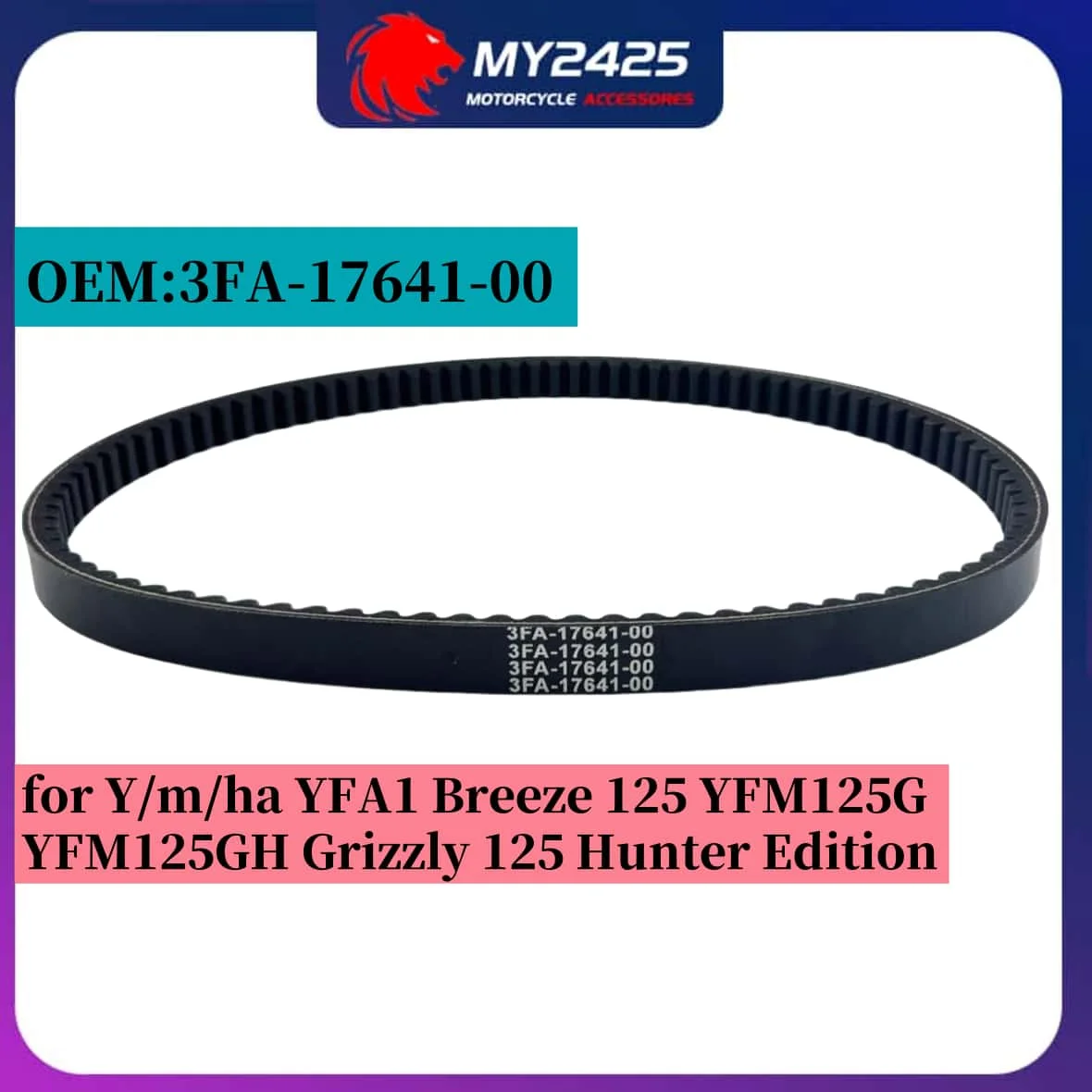

Приводной ремень для Y/m/ha YFA1 Breeze 125 YFM125G YFM125GH Grizzly 125 Hunter Edition 3FA-17641-00