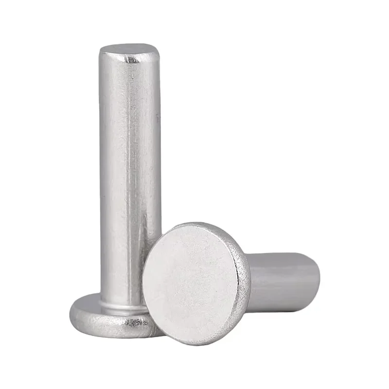 M2 M2.5 M3 M4 M5 M6 M8 Flat Head Aluminium Rivets Flat Round Head Solid Hand Drive Knockout Rivets