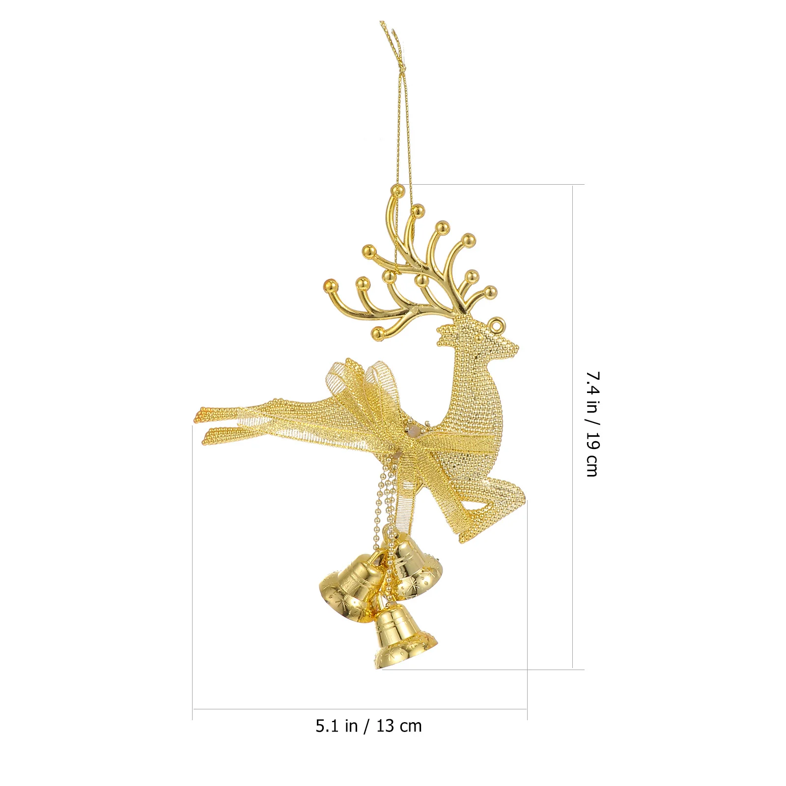 

8Pcs Elk Bell Xmas Ornament Hanging Decoration Lovely Christmas Pendant Xmas Festival Tree Decoration Christmas Hanging Decor