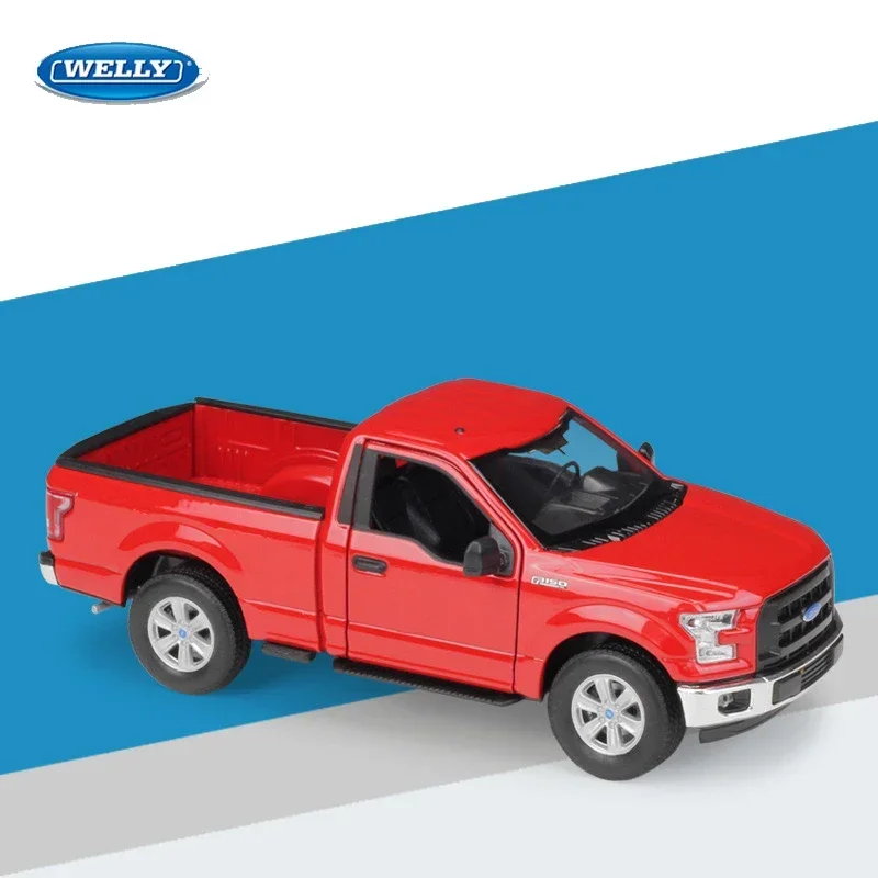 WELLY-Ford 2015 F-150 Cabine Regular Simulação Modelo de Carro de Liga, Brinquedo Infantil Ideal, Presente Colecionável, 1:24