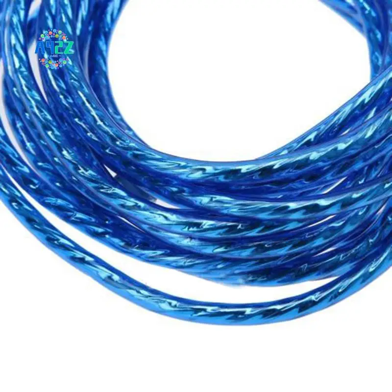 A42Z-5M 2 Rca auf 2 Rca Stecker Auto Stereo Audio Kupfer Kabel System Verstärker geflochten