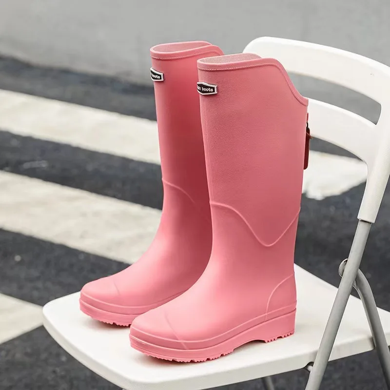 New Rain Boots High-top Same Style for Men and Women Waterproof Shoes Long Boots Rubber Shoes Lightweight Non-slip Overshoes