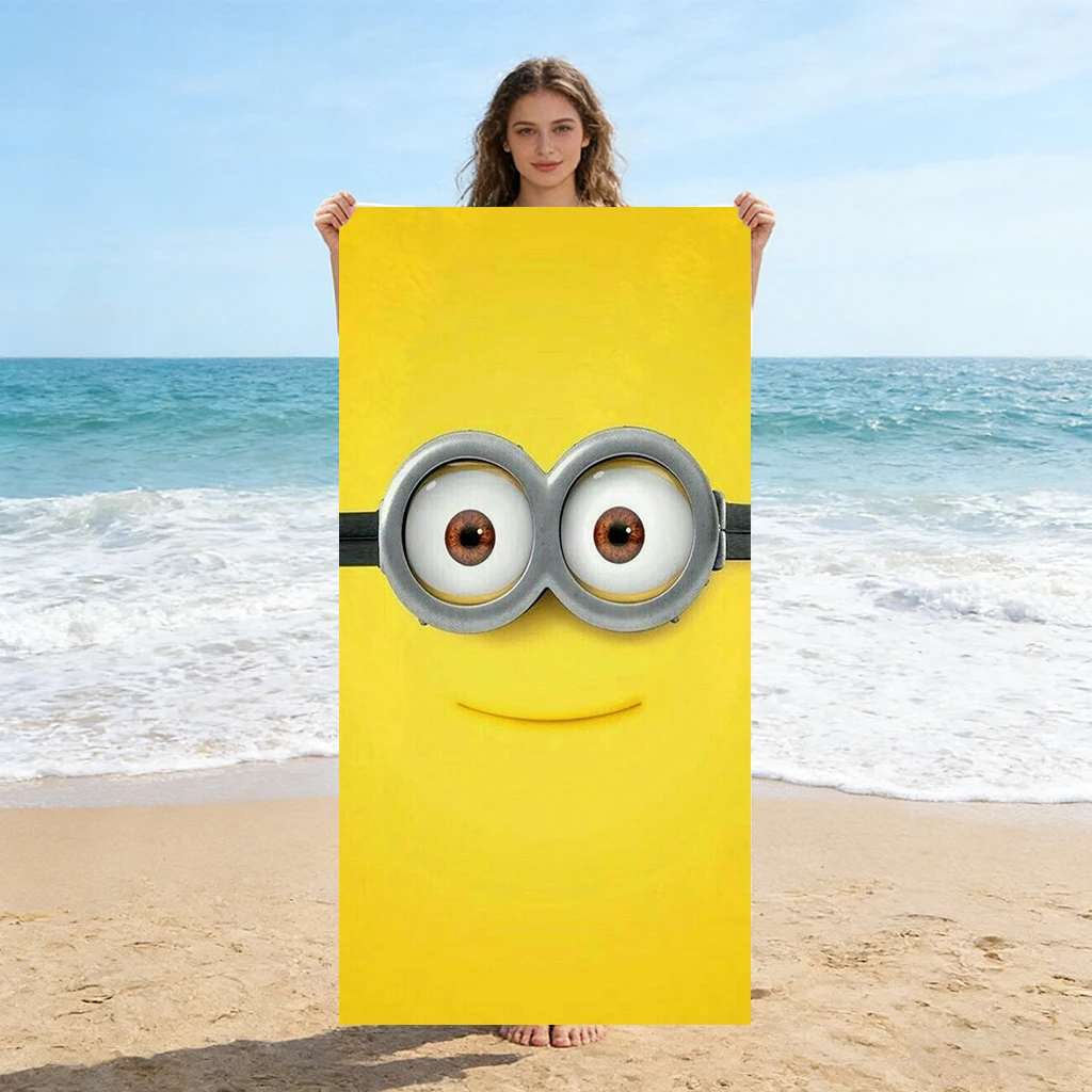 Strandtuch mit großen Augen und niedlichem Bananamaster-Motiv, schnell trocknend, geeignet für Strandurlaub, Schwimmbad, Fitnessstudio, süßes Geschenk für Freunde und Familien