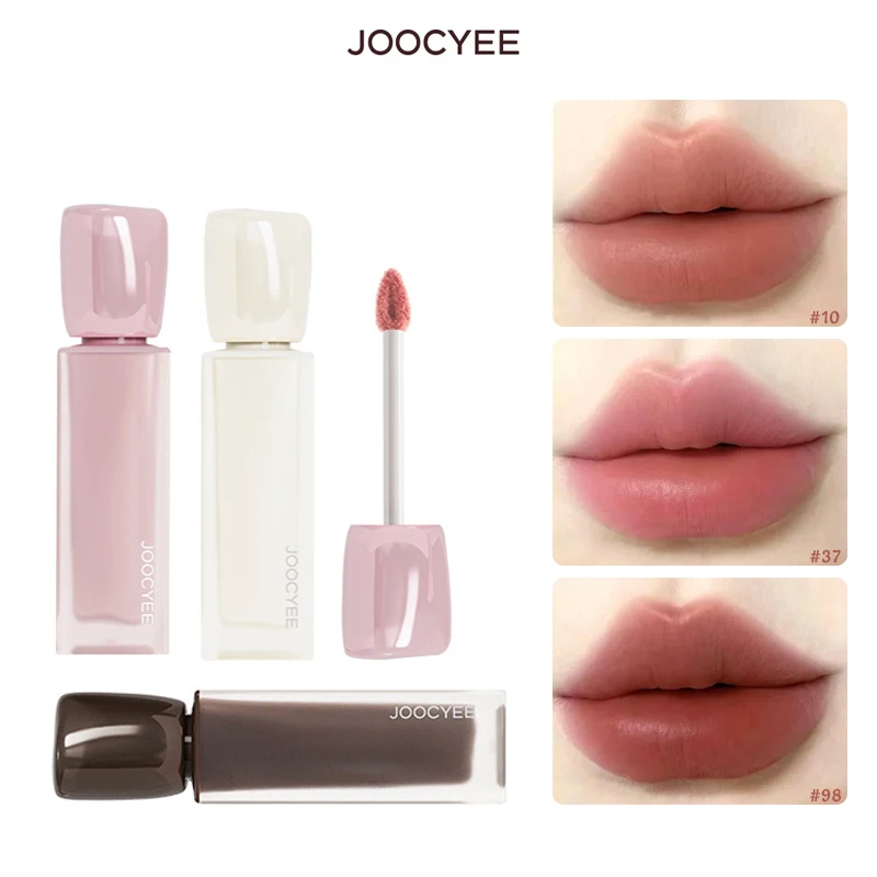 

JOOCYEE блеск для губ Light Mist матовая помада туманная хлопчатобумажная конфета воздушный крем для губ увлажняющий легкий телесный коричневый розовый 4,1 г