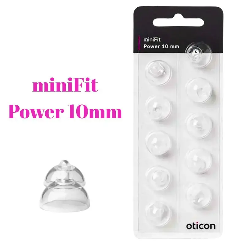 

Hearing Aid Double Dome 10mm for Oticon miniRITE Hearing Aids (1Pack of 10pcs) Oction miniFit Power 10mm Dome