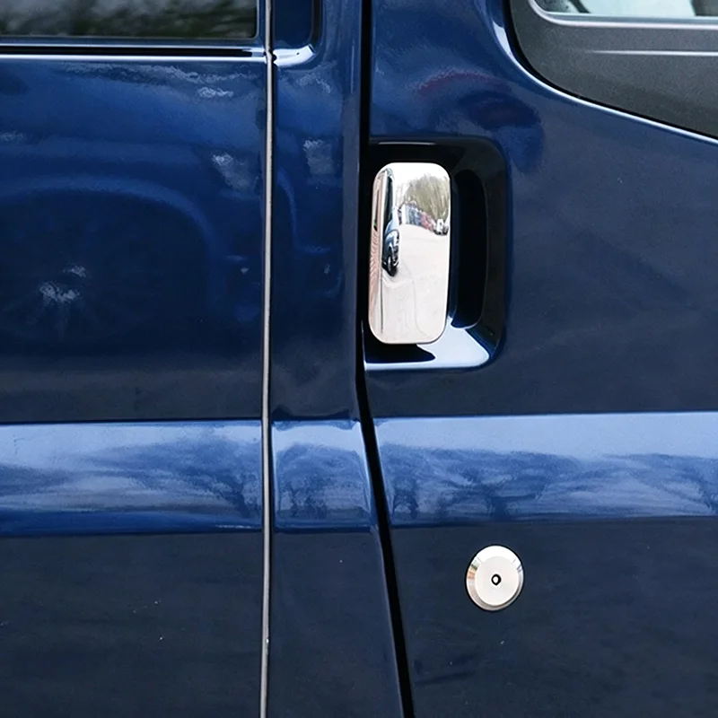 Chrome Wing Mirror Covers & 4 Door Handle Covers For Ford Transit MK6 MK7 2000-2014 Car Rearview Mirror Decoration Cover