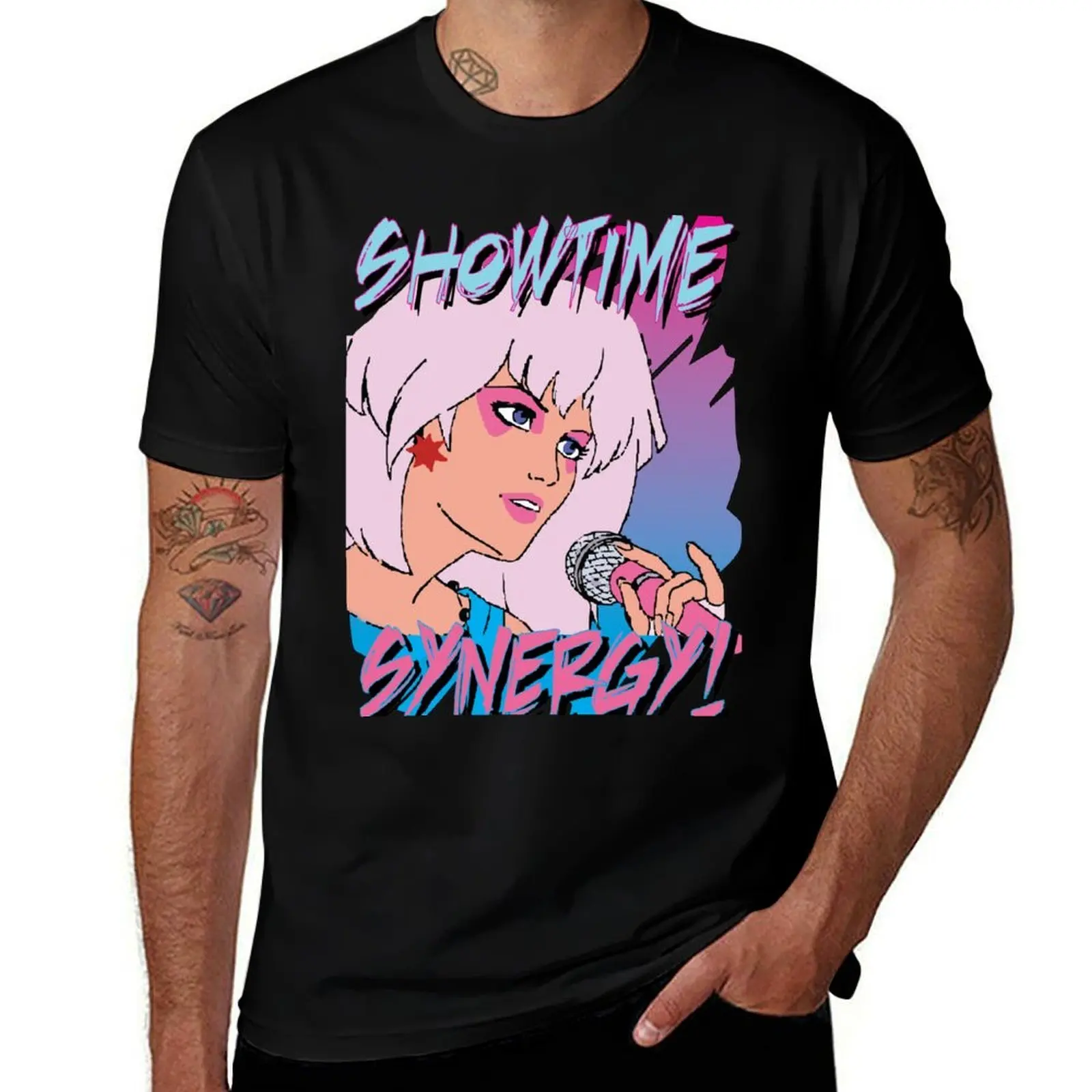 Jem and the Holograms Band Cartoon Showtime Synergy Misfits 80s Party Mask T-Shirt Minimal Art Print T-Shirt
