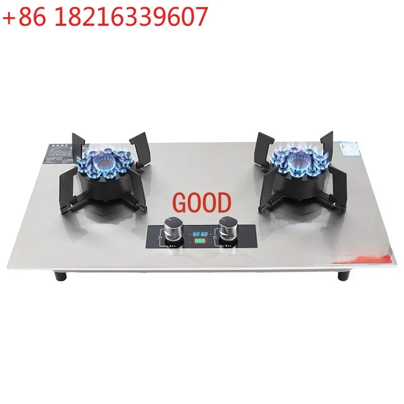 TAO 2 burner foldable burner stainless steel tempered glass gas stove with timer