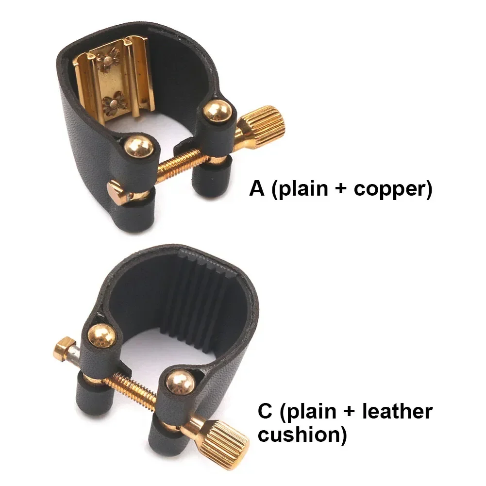 Ligadura para saxofón Alto, piezas universales, accesorios prácticos, negro, sujetador compacto, duradero