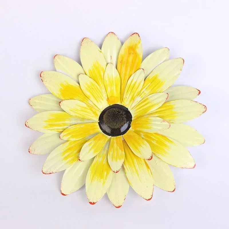 New Metal Flower Wall Decoration Wall Art Hanging Decoration Home Garden Garden Outdoor Decoration (6 Colors Optional)