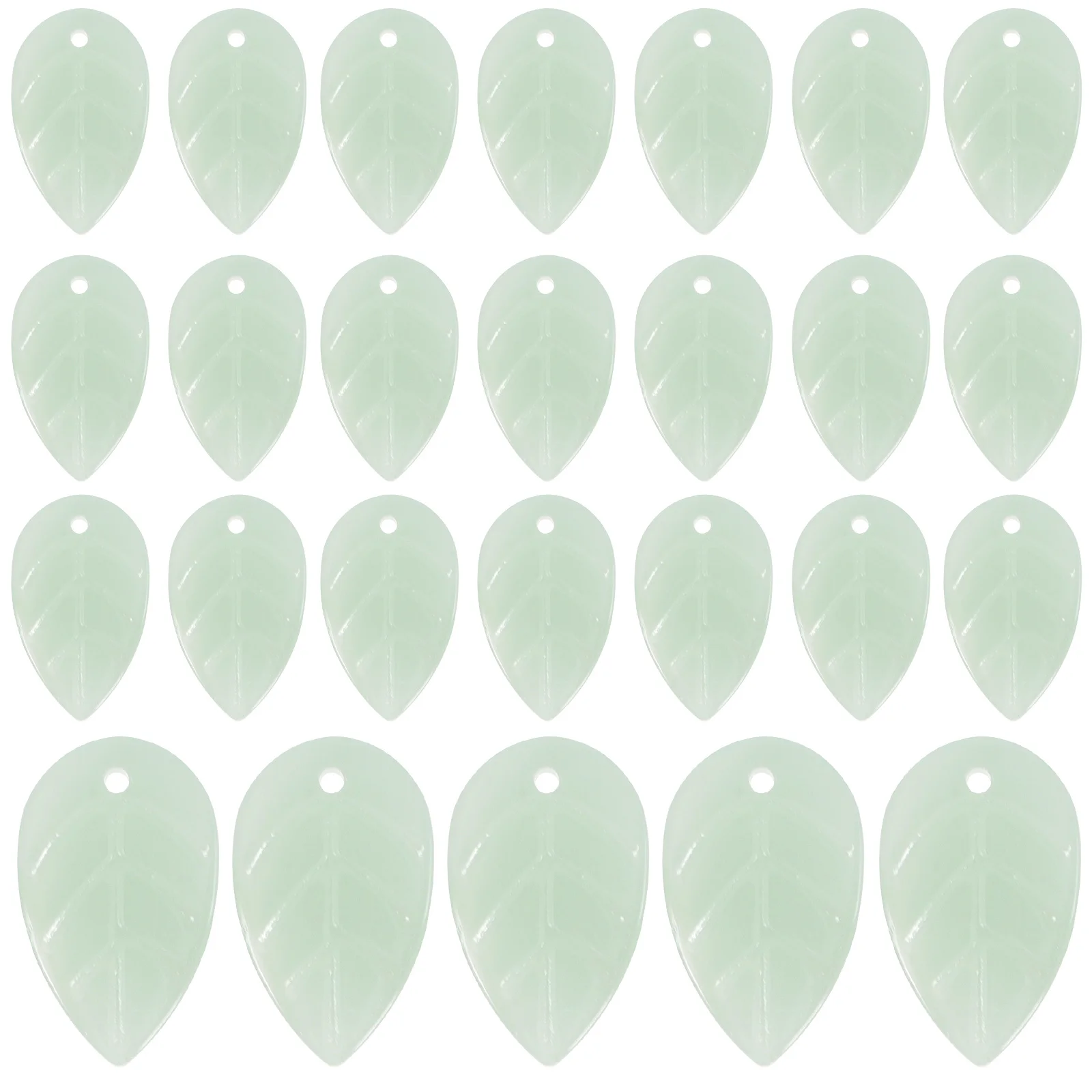 

100pcs Glass Leaf Charms Diy Pendant Beads For Jewelry Making Handcraft Supply Lightweight Durable Craft Decor Retro Necklace