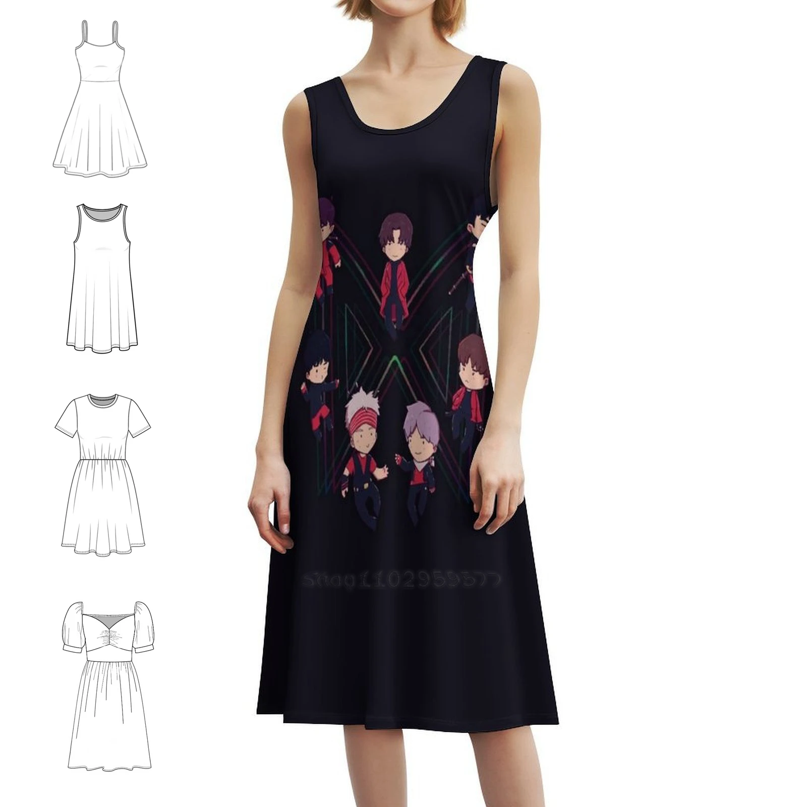 فستان Monsta X Boho Chic أنيق أنيق لحفلات الزفاف على الشاطئ فستان Kpop K Pop Monstax Monsta X Jooheon Im فستان سهرة للنساء