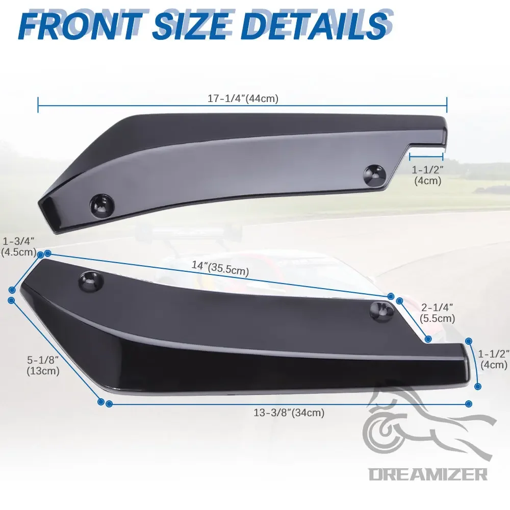 For Subaru Impreza WRX STI Car Rear Bumper Splitter Diffuser Canard Wrap Spoiler Side Fender Skirt Lip Canard Protector