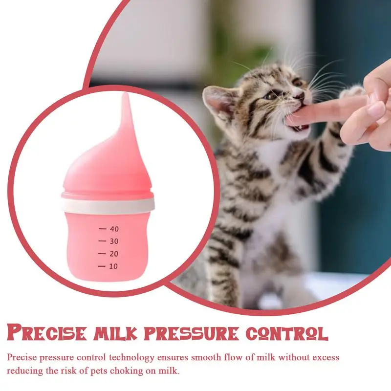 Pet Nursing Bottle 40ml Small Kitten Puppy Feeding Bottle Portable Small Pet Feeding Bottle Precise Puppy Bottle Feeding