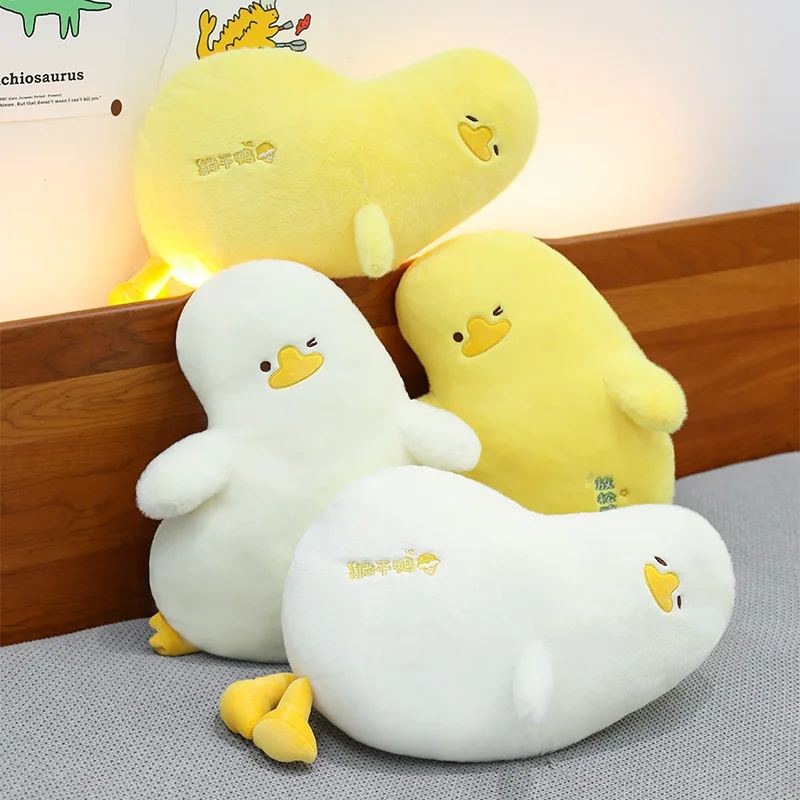 

Sanrio новая креативная плюшевая подушка «Лежащая утка» Relax Duck, милая мягкая игрушка-кукла, подарок на день рождения для детей, приз Redemption