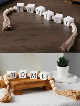 Wooden Bead Tassel Garland 1