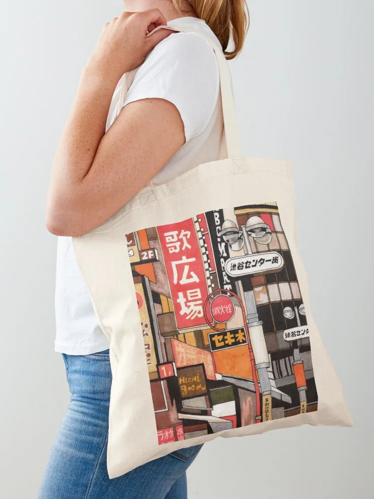 

Tokyo Street Signs Tote Bag shopping bag logo custom canvas bag luxury women free delivery bags