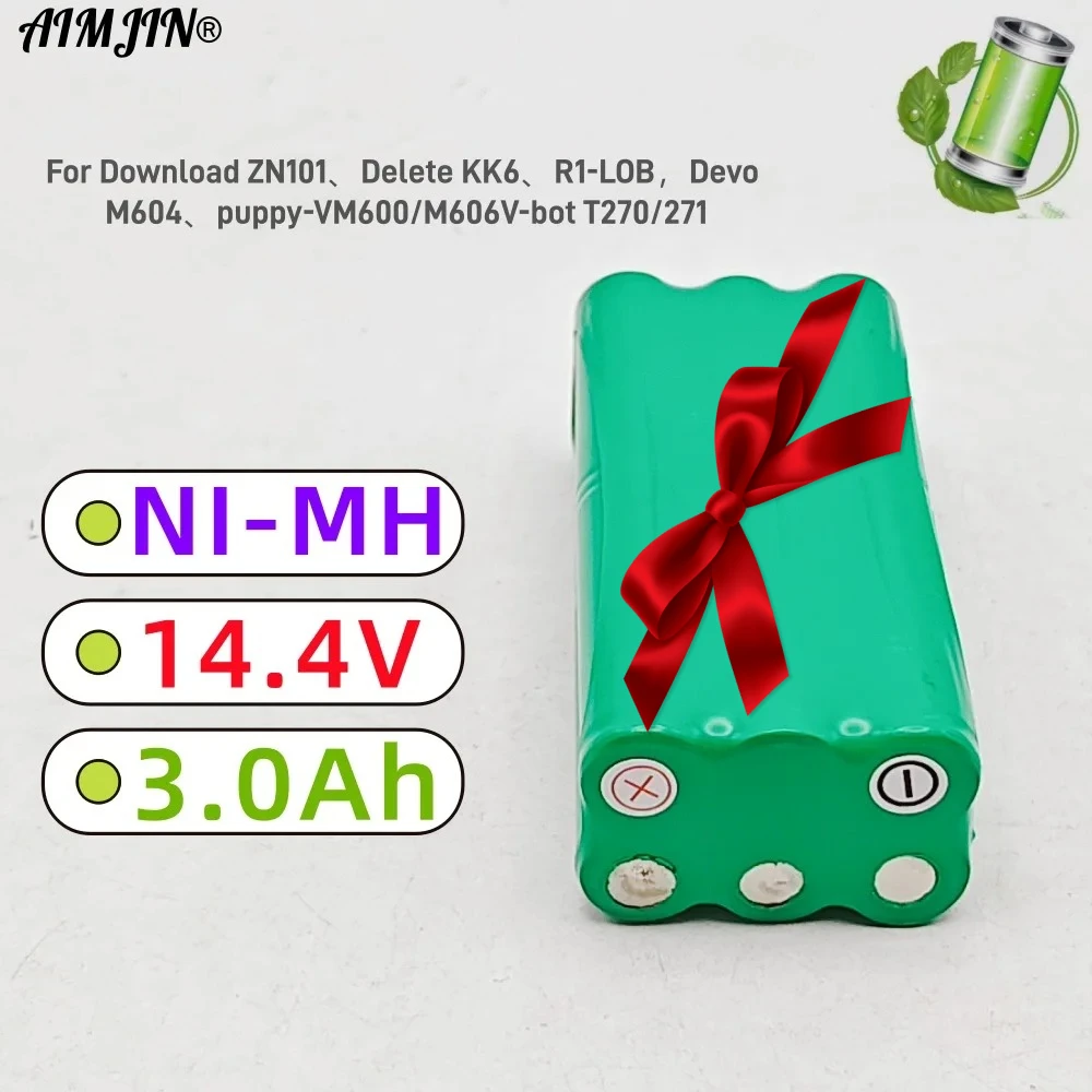 

AIMJIN 14,4 В Ni-MH 3000 мАч аккумуляторная батарея для пылесоса Libero V-M600 M606 Vbot T270 T271 M8 Papago S30C VONE T285D