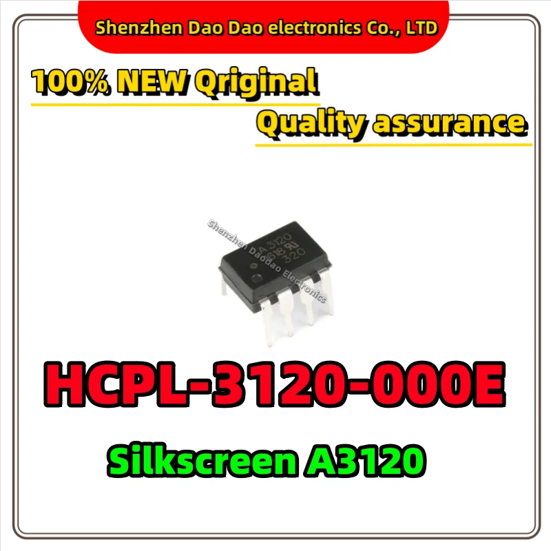 

10Pcs HCPL-3120-000E Silkscreen A3120 DIP-8 IGBT gate driver photocoupler chip new original