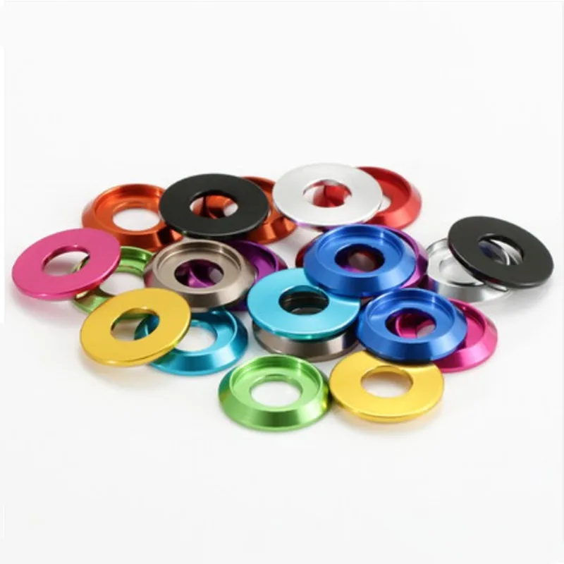 10pcs M2 M2.5 M3 m5 m6 m8 colourful Aluminum round cup cap head washer for button head screw