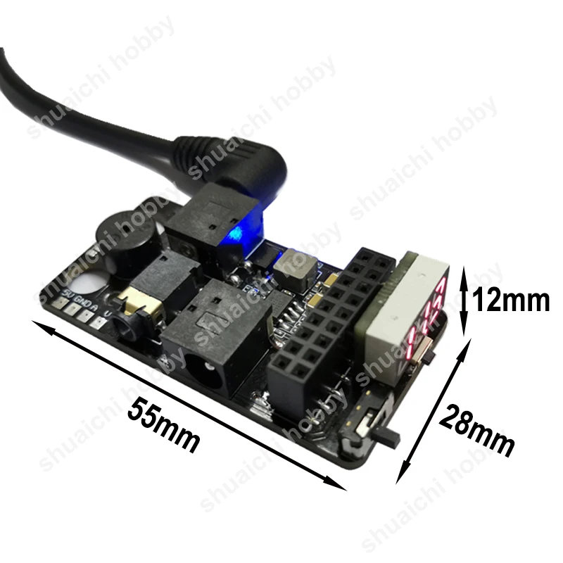 Receptor RX PORT 3,0 PLUS de 5,8G, módulo receptor de digital a analógico con alarma de bajo voltaje para gafas Fatshark DJI FPV V1 V2