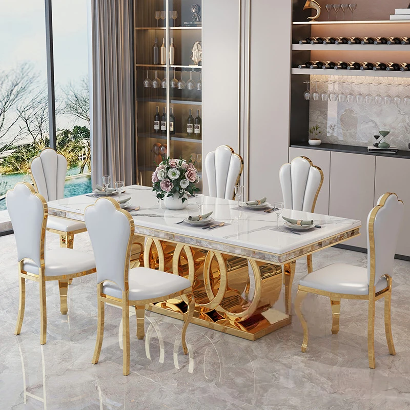 

#Modern Luxury Marble Dinning Table Set Dinning Room Furniture White Marble Dinning Tables