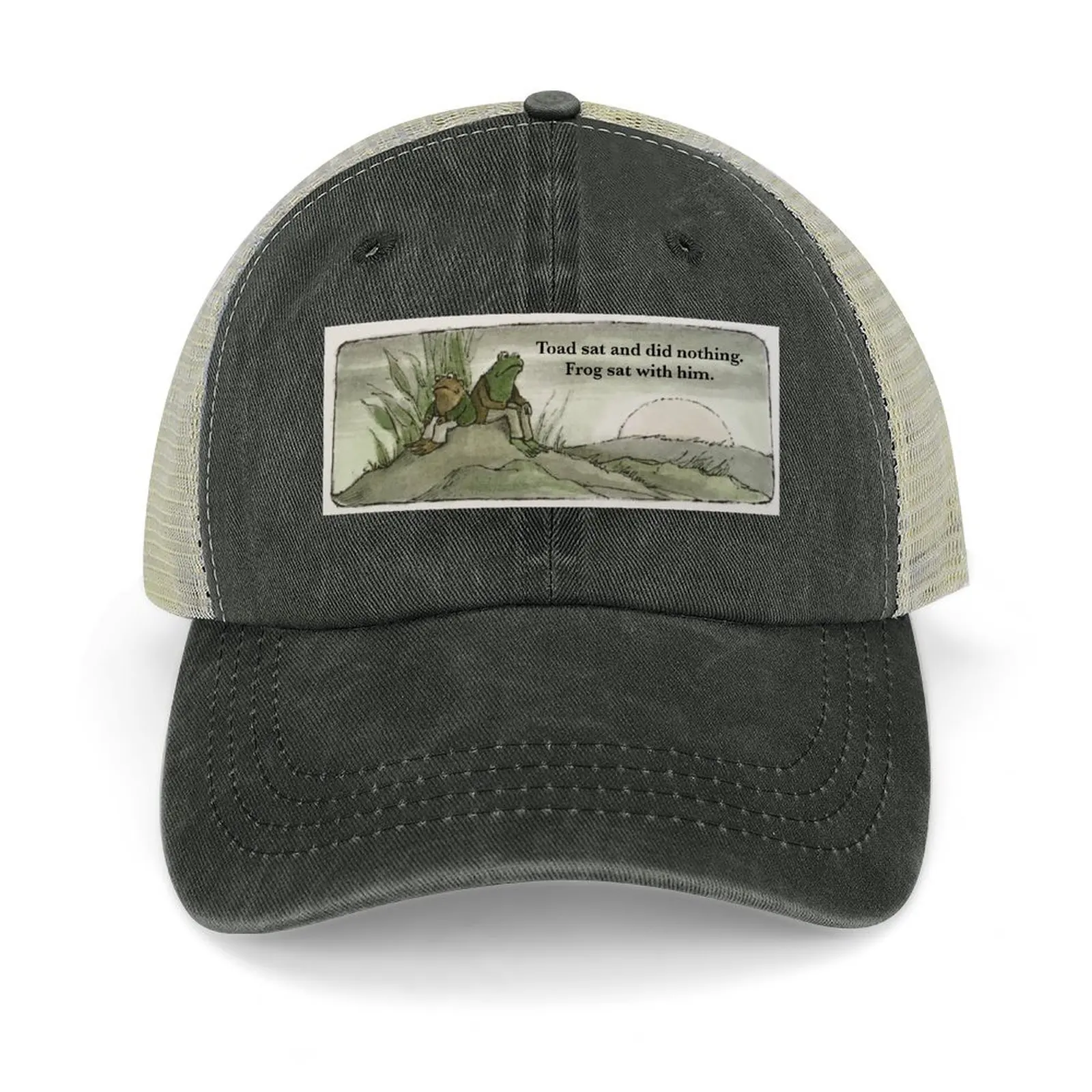Toad sat and did nothing. Frog sat with him. Cowboy Hat Beach Outing Icon Hat Man For The Sun Mens Caps Women's