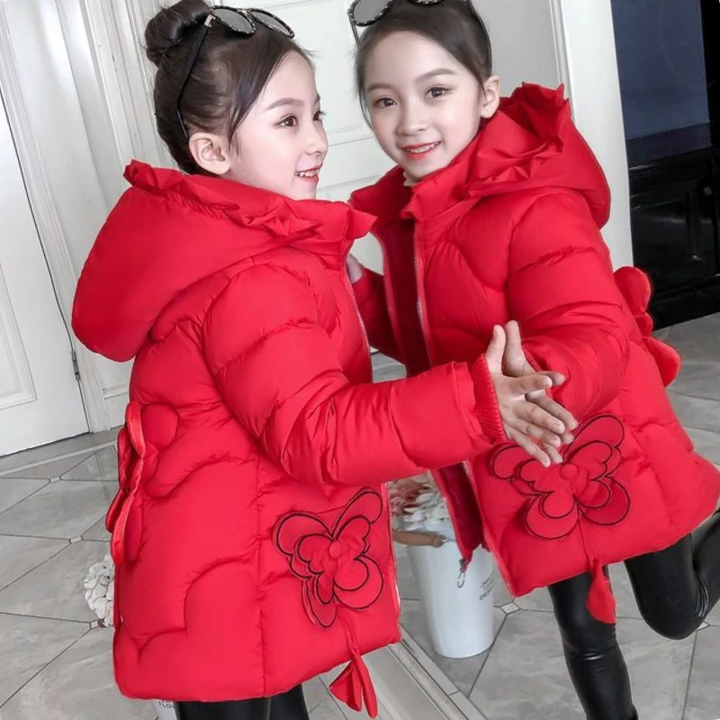 

Winter Girls Jackets Keep Warm Thicken Coat Fashion Zipper Outerwear Kids Clothes for Girls 5 6 7 8 9 10 11 12 Years Parkas Park