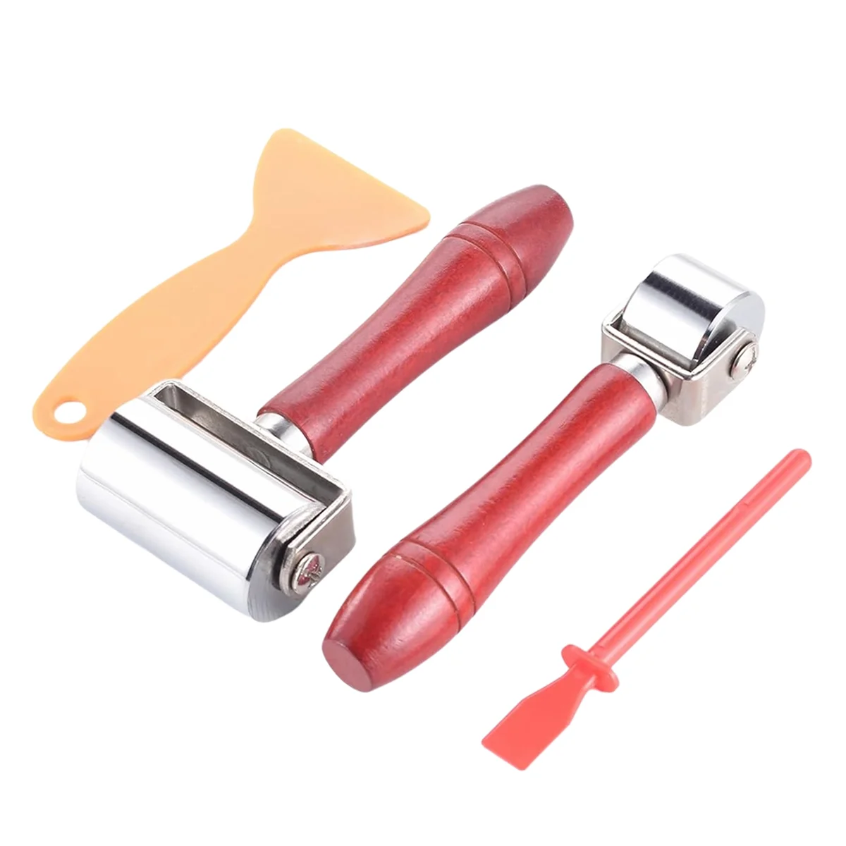 

AT13 Leather Edge Roller Leather Glue Laminating Roller with Scraper (2.36 Inch +1 Inch)