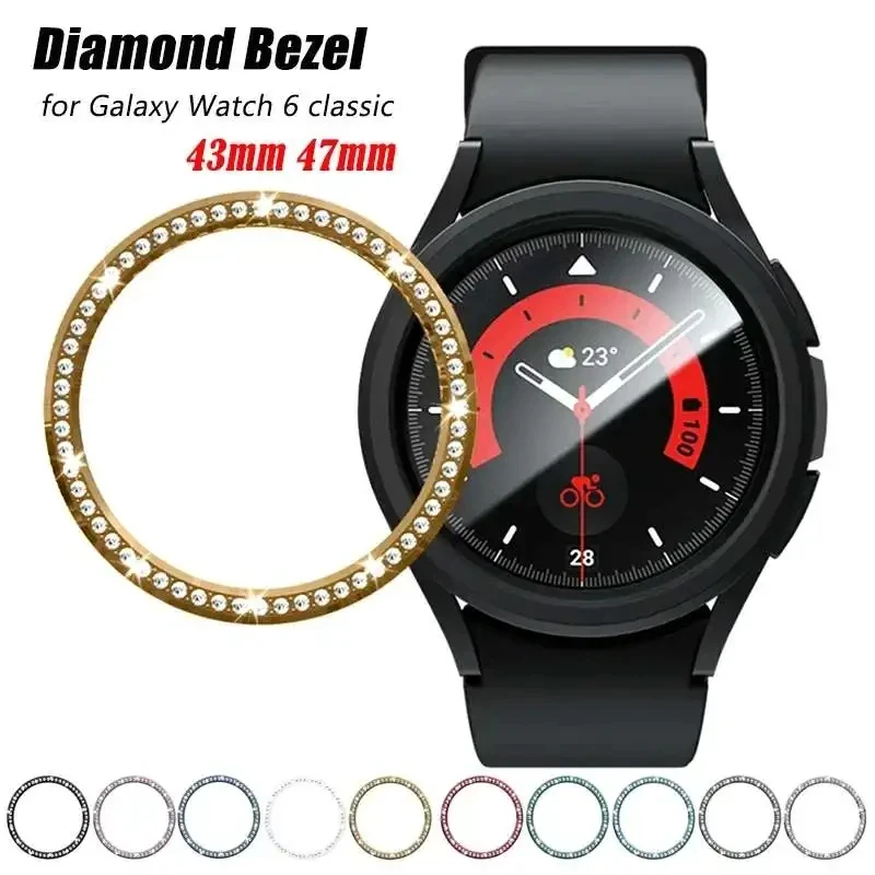 Diamond Ring Bezel for Samsung Galaxy Watch 6 classic 43mm 47mm Decoration Bezel for Galaxy Watch6 43 Protector Frame Edge Case