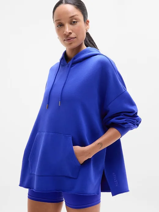 Women's Oversized Hoodie Sweatshirt Streetwear Autumn Winter Loose Solid Color Thickened Hooded Pullover Top