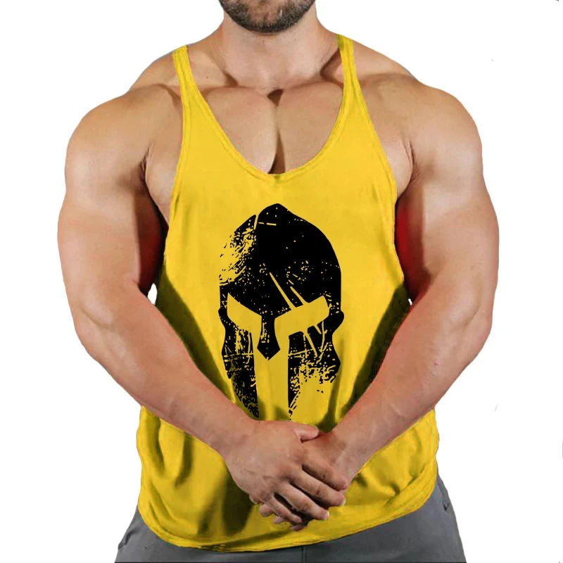 Muscular Man Gyms Men\'s Clothes Tank Top Vest Gym Bodybuilding and Fitness Stringer Clothing Workout Brand Singlets Shirt Muscle