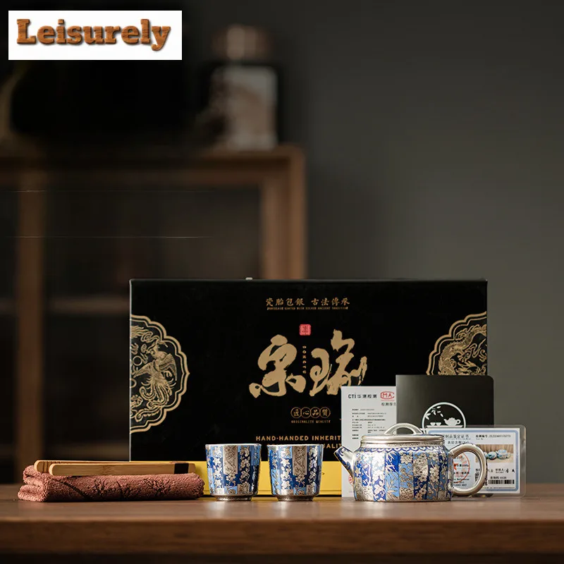 

Silver Plated Tea Set Complete Set Creative Tea Set Kit Tea Ceremony Set Tea Maker Teapot And Tea Cup Set Tableware Collection